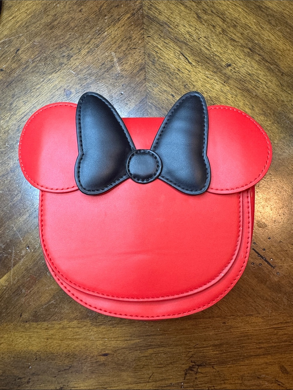 Kids Red Minnie-Style Crossbody Bag with Black Bow